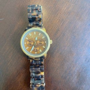 Authentic Michael Kors brown horn watch